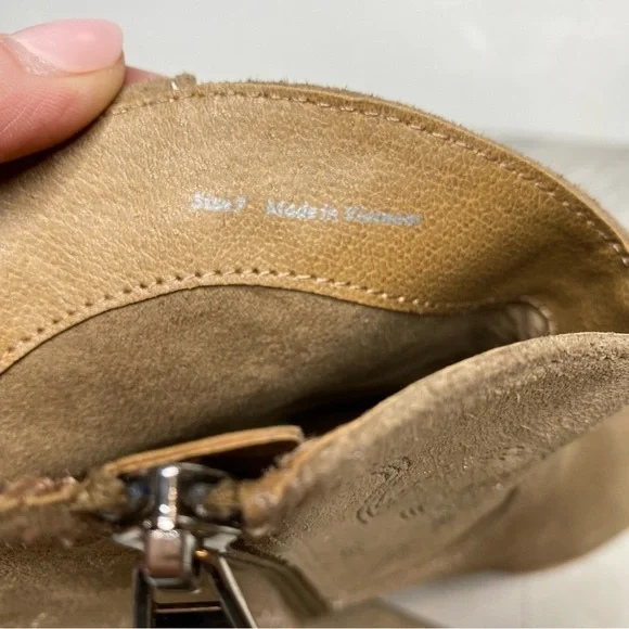 New! Dolce Vita Solow Tan Suede Western Bootie 7 - Picture 12 of 15